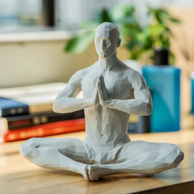 3D Printed Meditating Man Statue