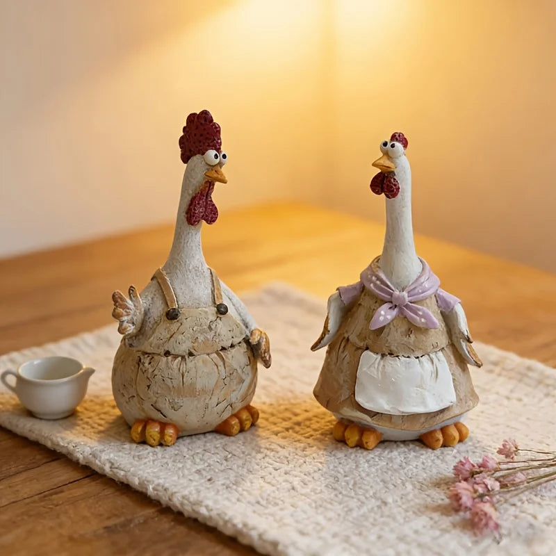 Cute Resin Chicken Figurine – Rooster or Hen