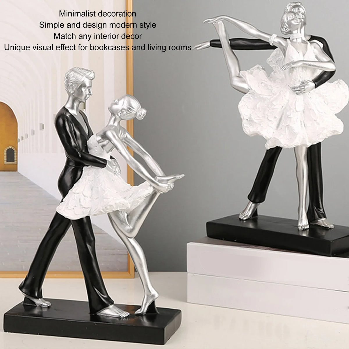 Modern Couple Dancing Resin Statue