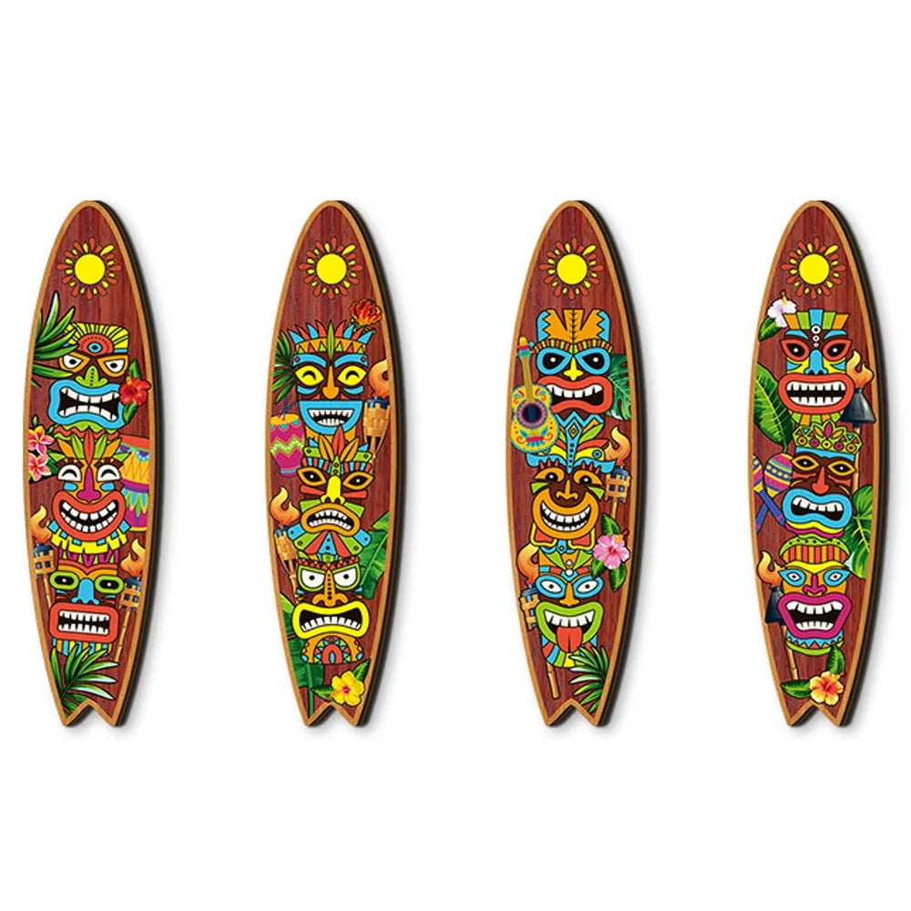Wooden Surfboard Ocean Style Wall Decor