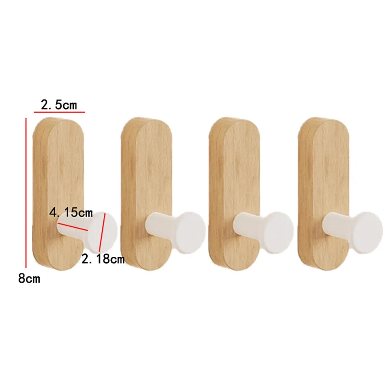 Solid Wood Wall Hooks & Cabinet Handles