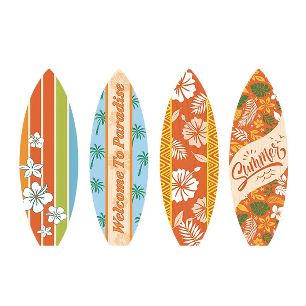 Wooden Surfboard Ocean Style Wall Decor