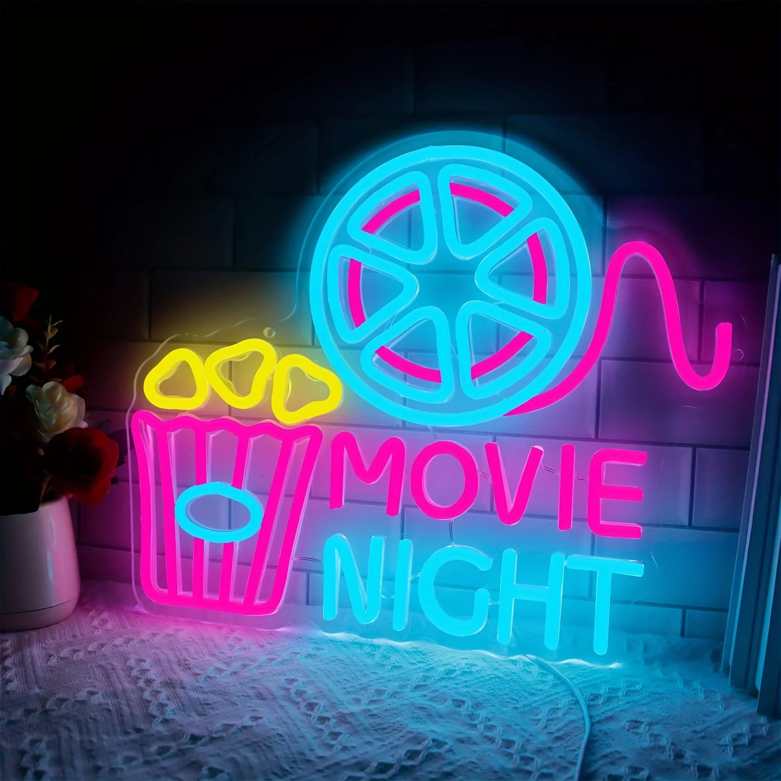 Movie Night Neon Sign