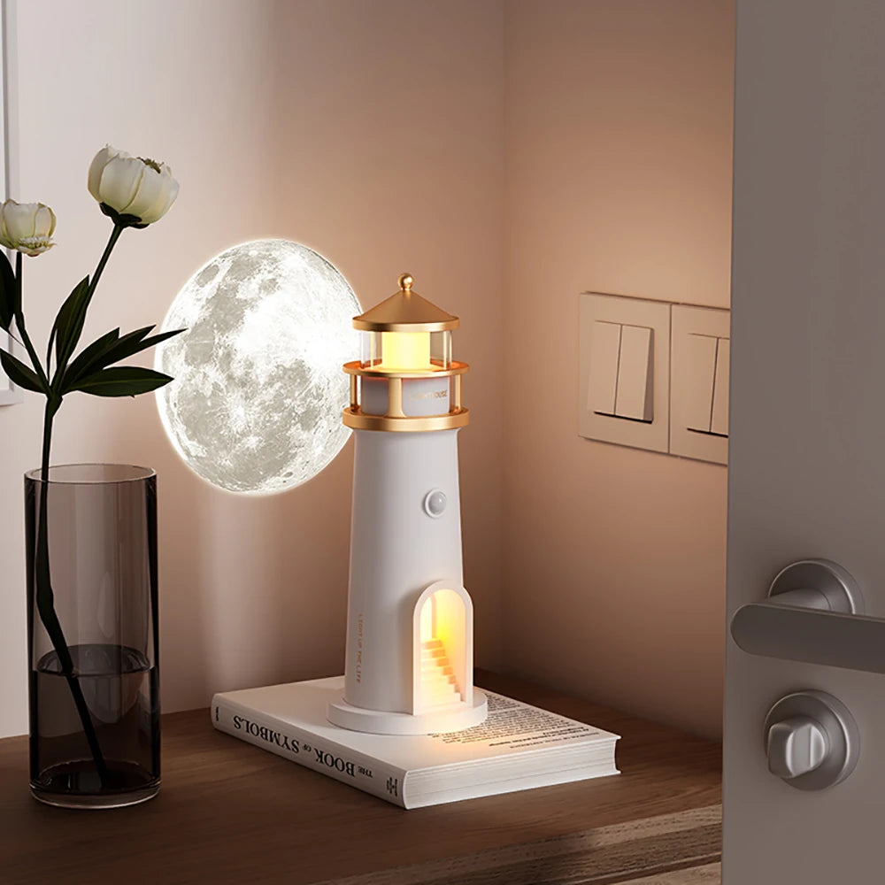 Lighthouse Projector Lamp with Bluetooth Speaker