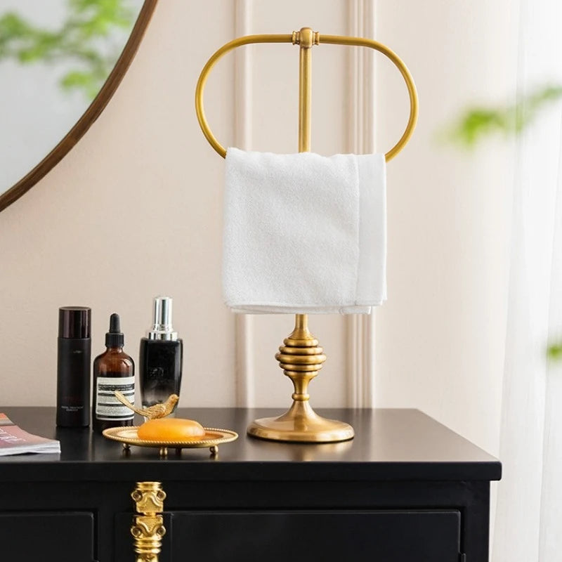 Brass Hand Towel Holder and Countertop Rack
