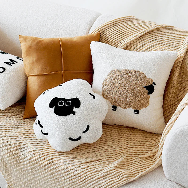Cartoon Sheep Pillow Cover