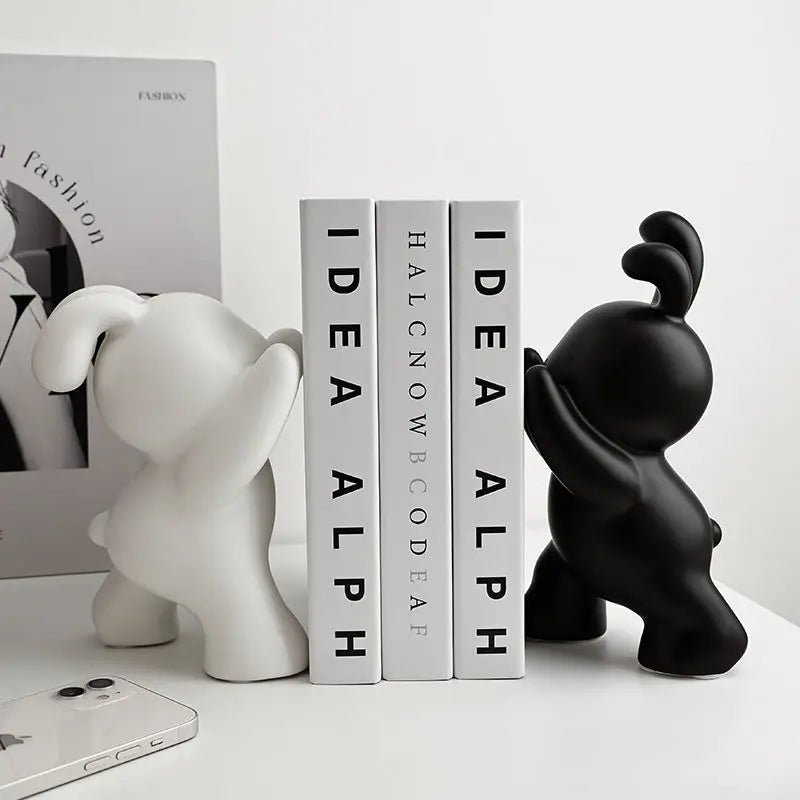 Minimalist Bunny Bookends