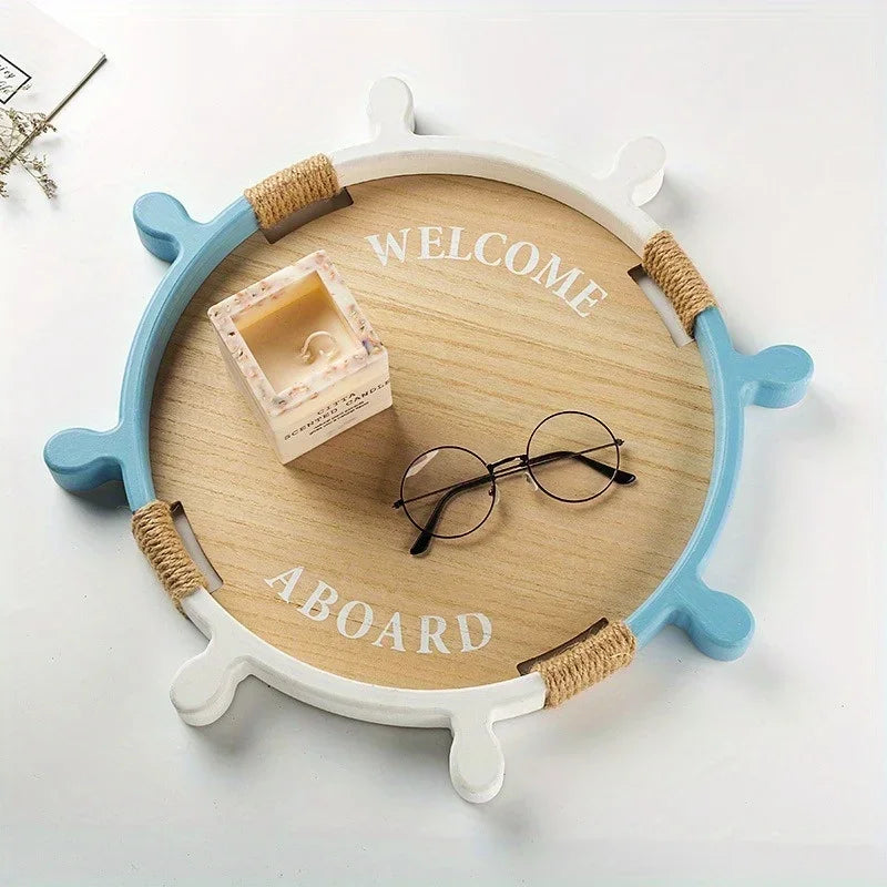 Nautical Wooden Rudder Tray