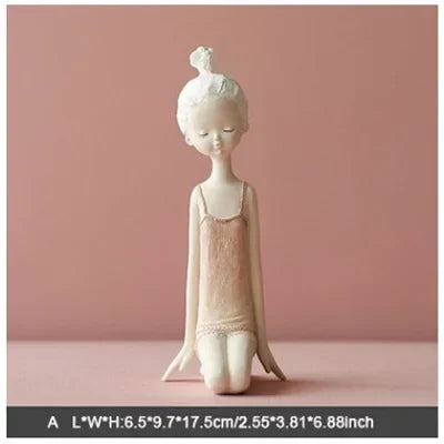 Simple Nordic Girl Heart Statuette Collection