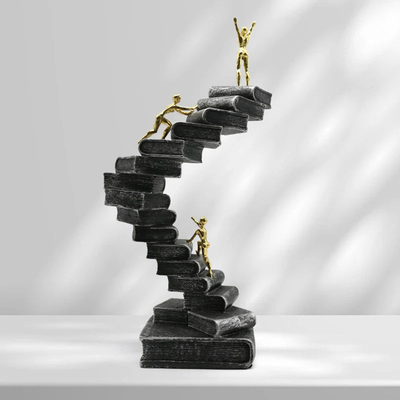 Modern Book Climb Figurine