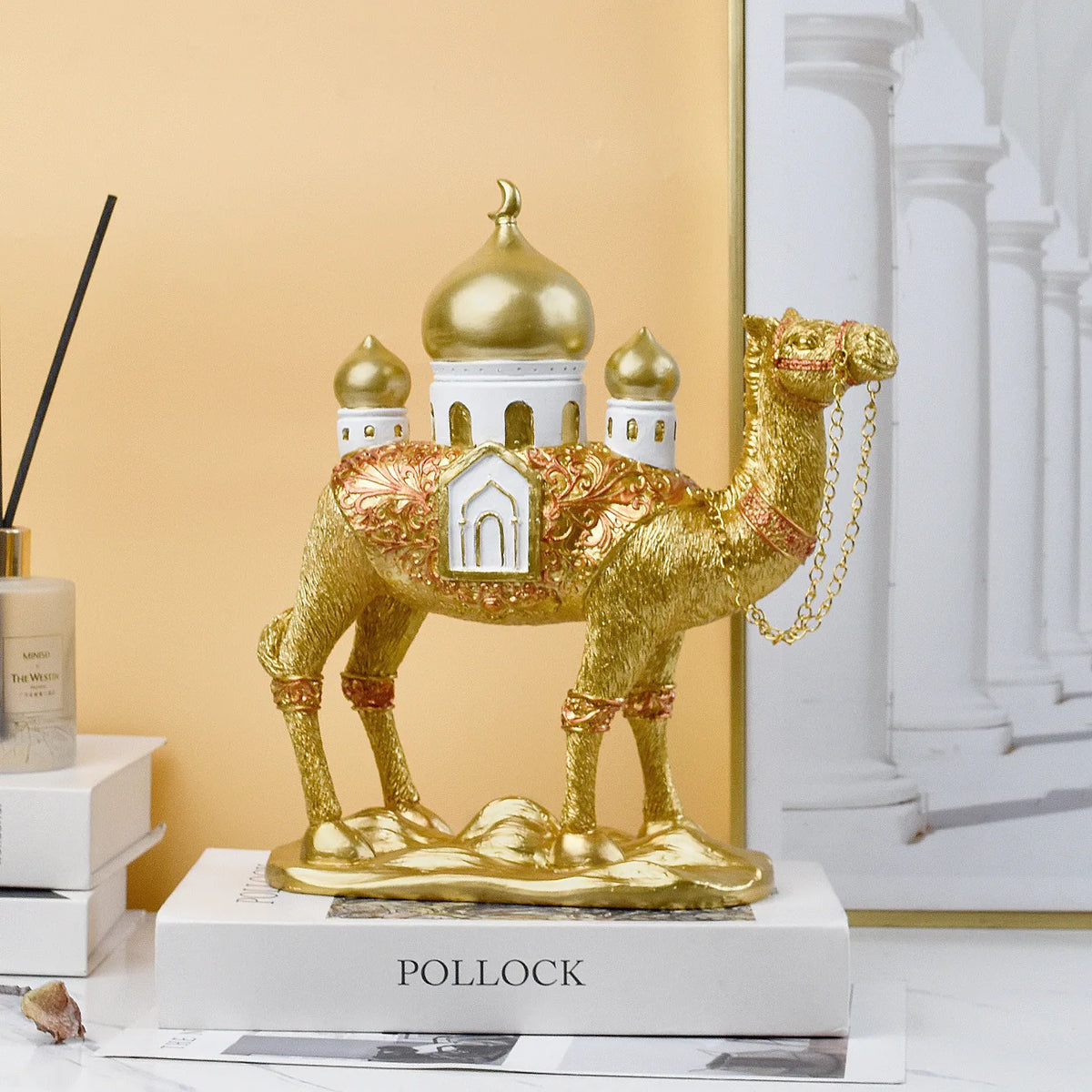 Decorative Camel Figurine with Dome Palace