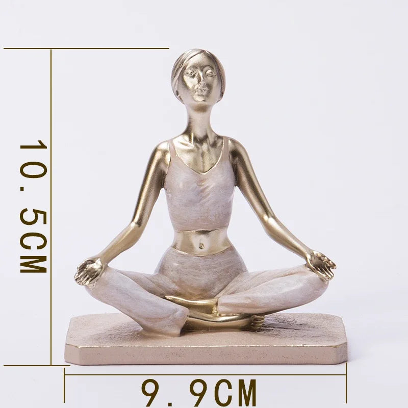 Elegant Yoga Girl Sculpture