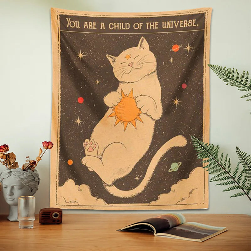 Cat Tapestry Wall Hanging