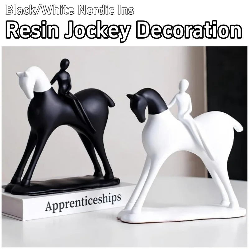 Nordic Abstract Horse &amp; Rider Figurine