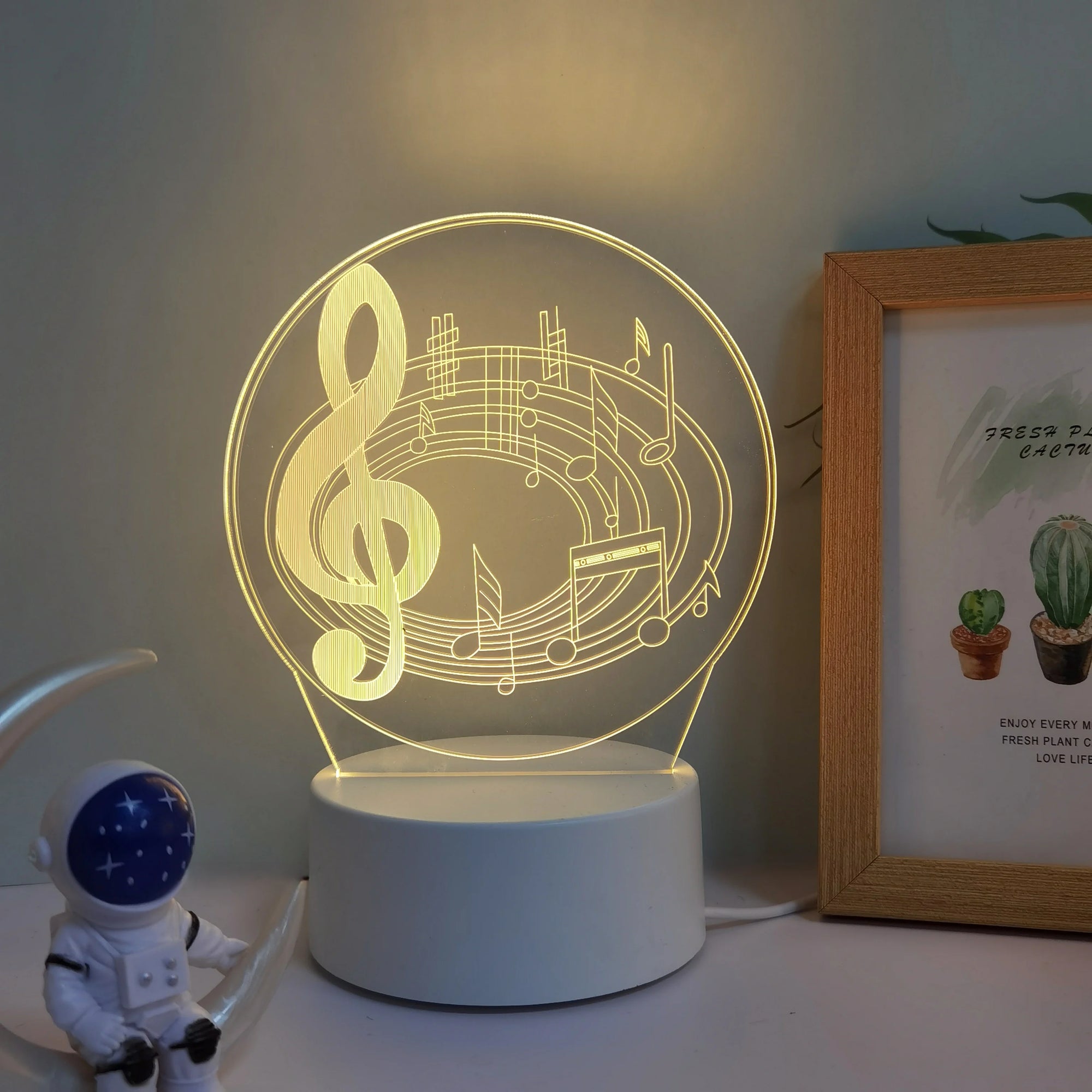 Music Note Torch 3D Musical Note Night Light - Ikorii