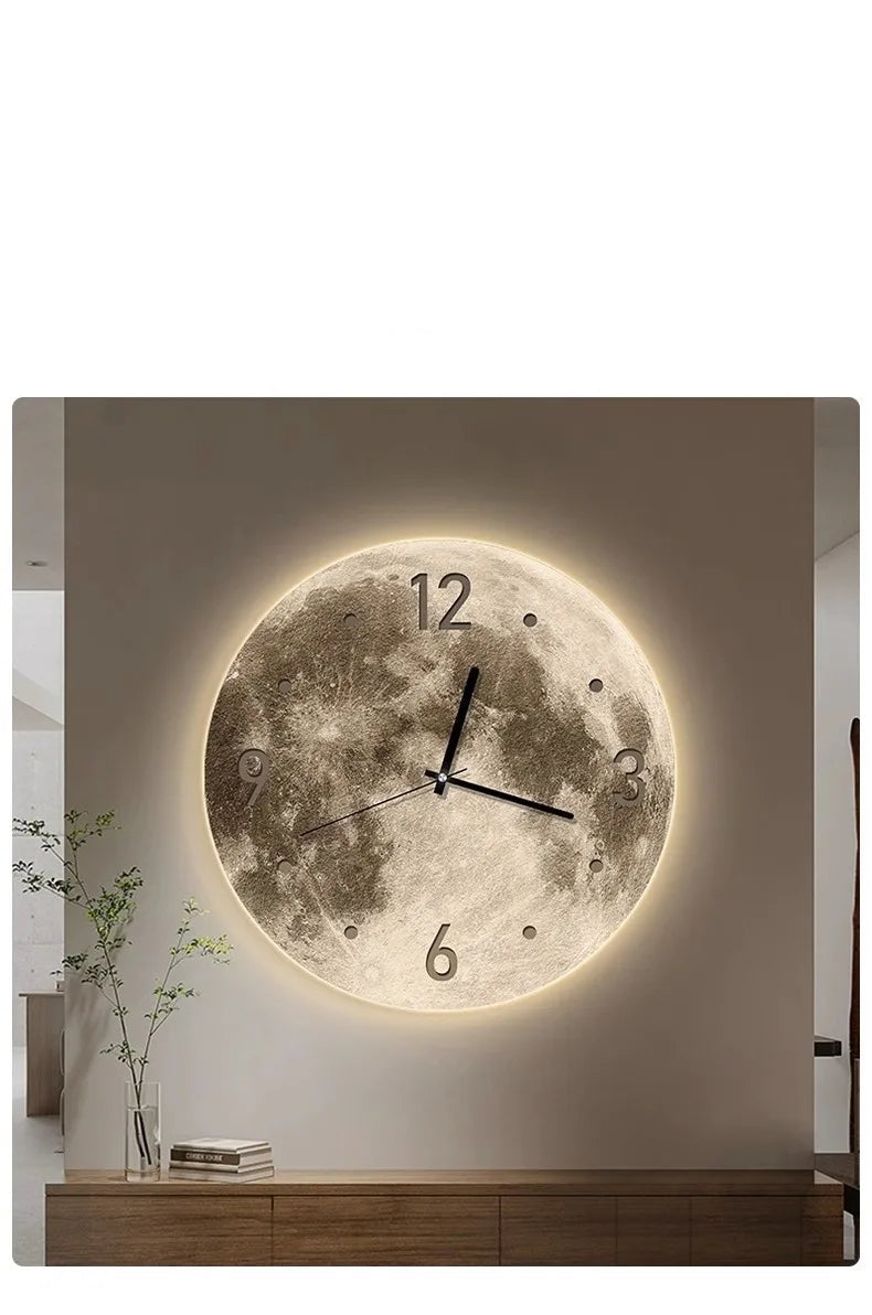 LunaGlow 20-Inch LED Moon Wall Clock