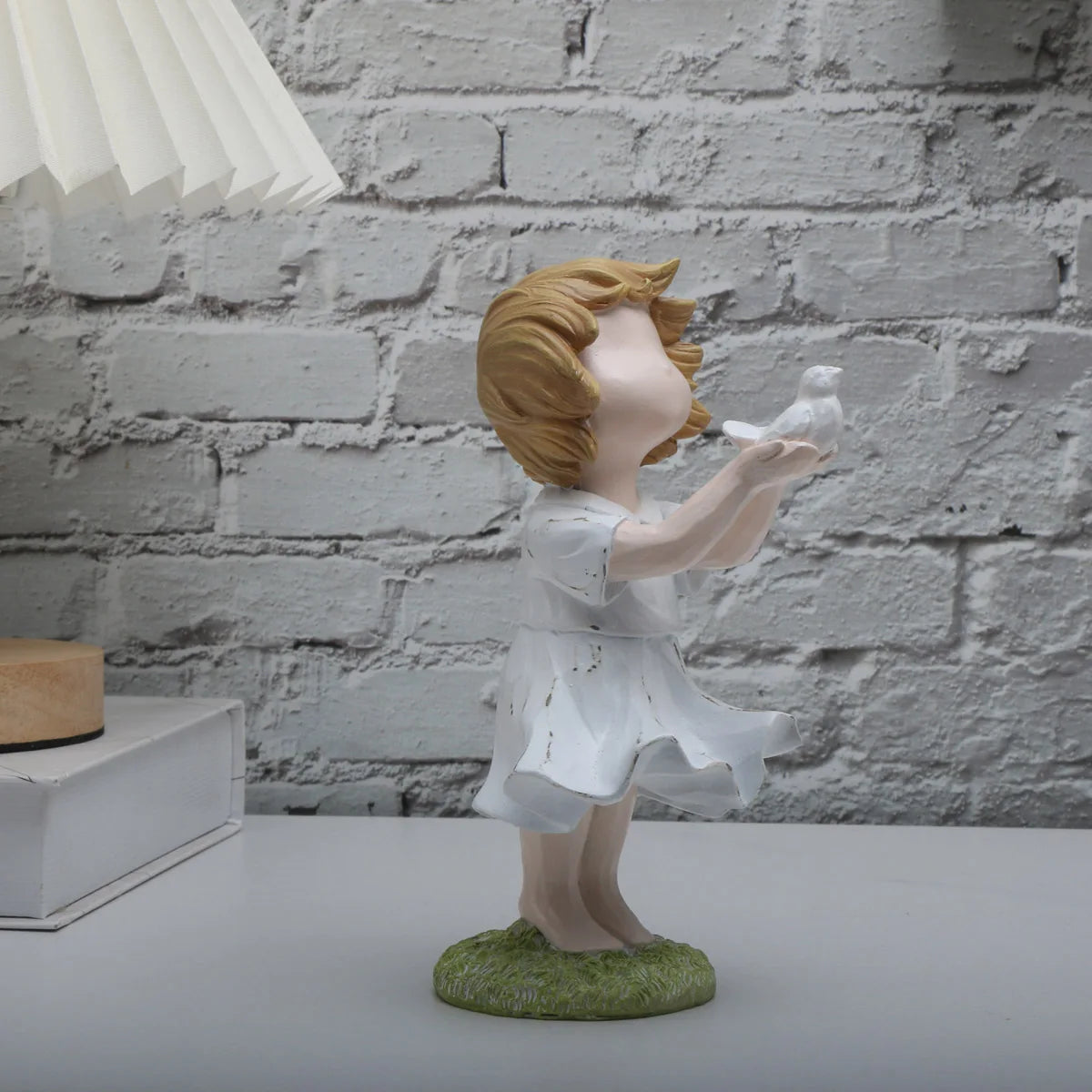 Heart Balloon Girl Sculpture