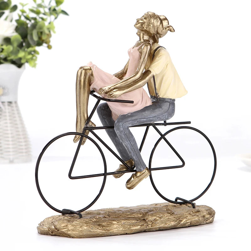 Our Journey" Romantic Couple on Bicycle Sculpture