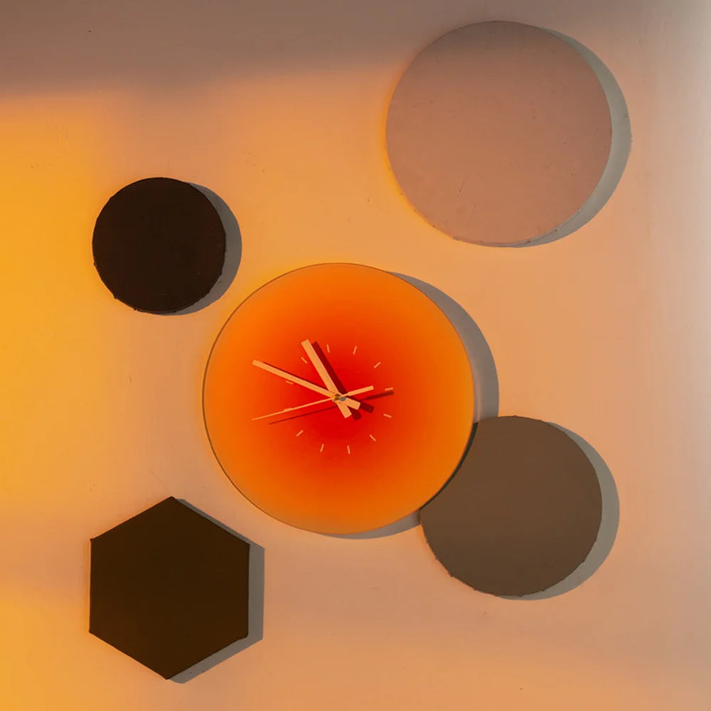 Sunset Gradient Glass Wall Clock