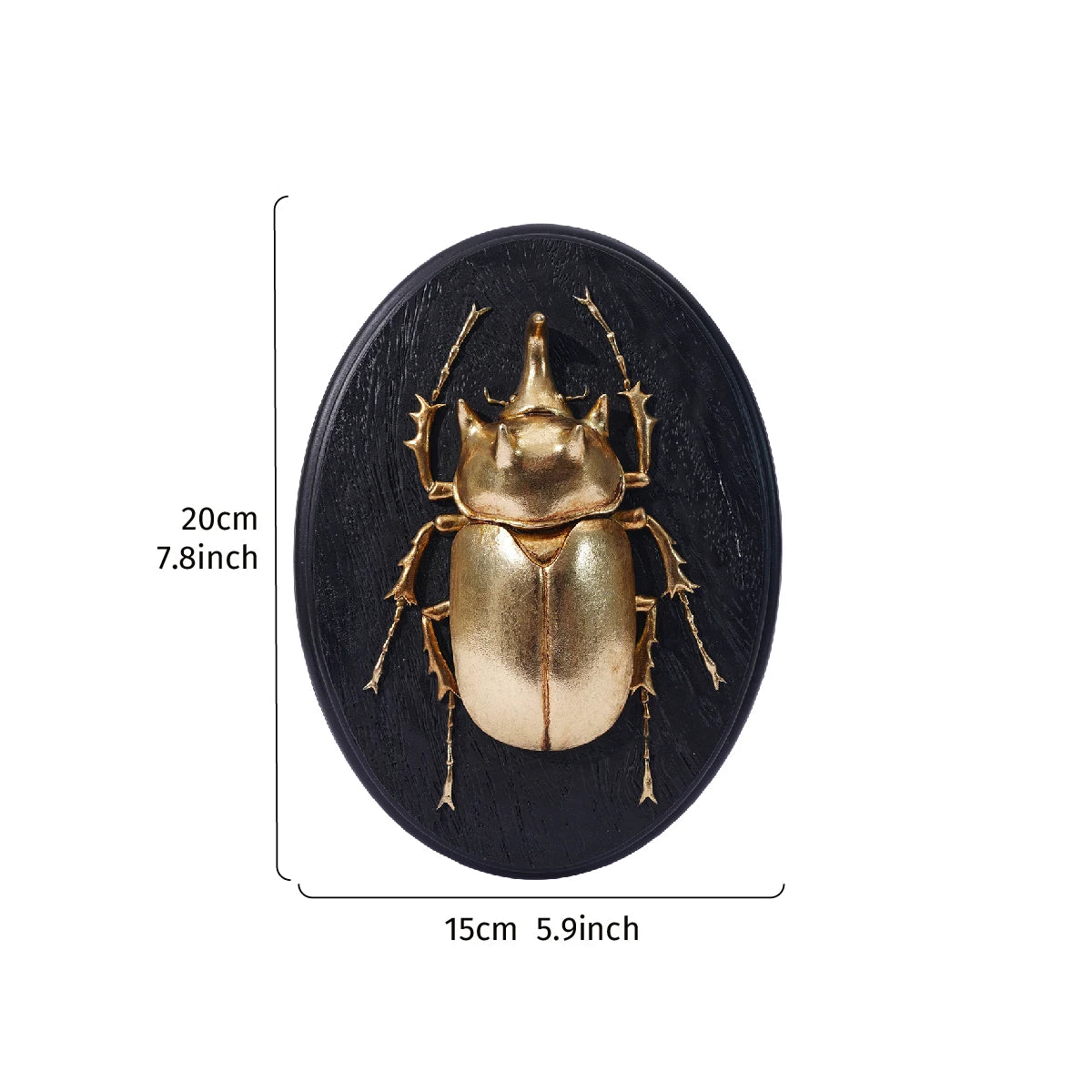 Golden Beetle Resin Wall Decor- Insect Themed Accent