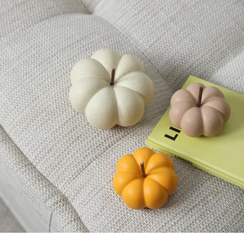 Mini Ceramic Pumpkin Figurines