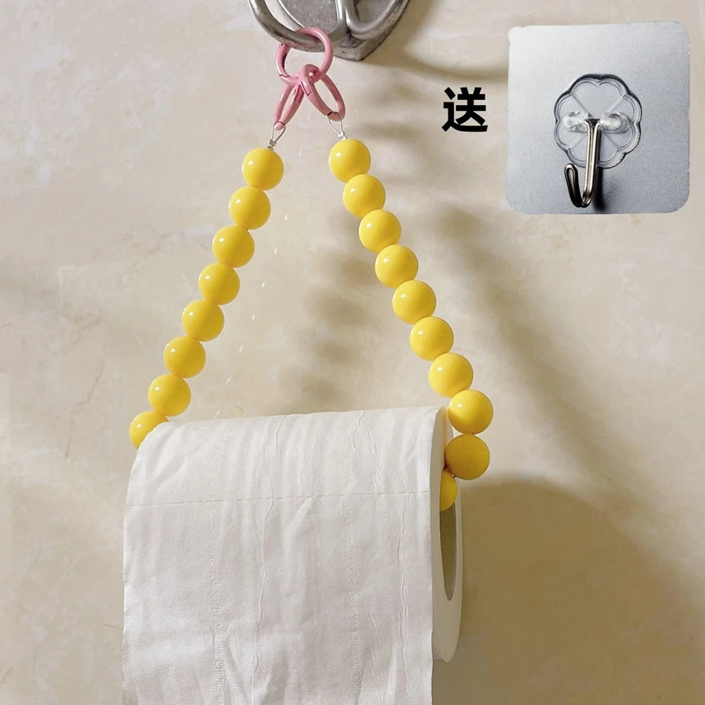 Beaded Hanging Toilet Paper & Tissue Holder | Decorative Multifunctional Home Accessory