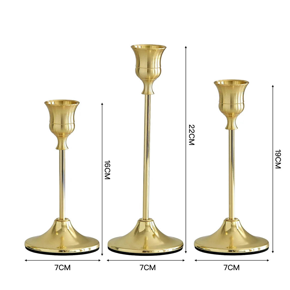 European-Style Minimalist Metal Candlestick Holders