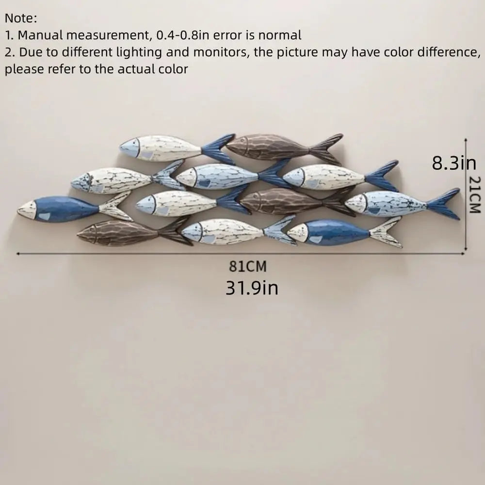 Handcrafted Wooden Fish Wall Art