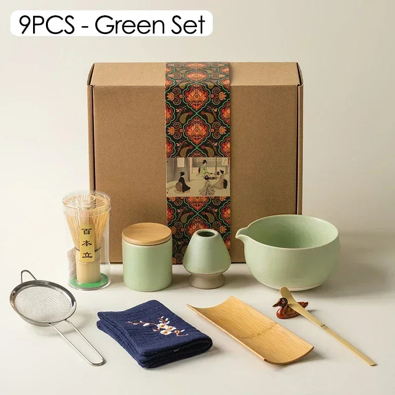 9-Piece Japanese Matcha Tea Set