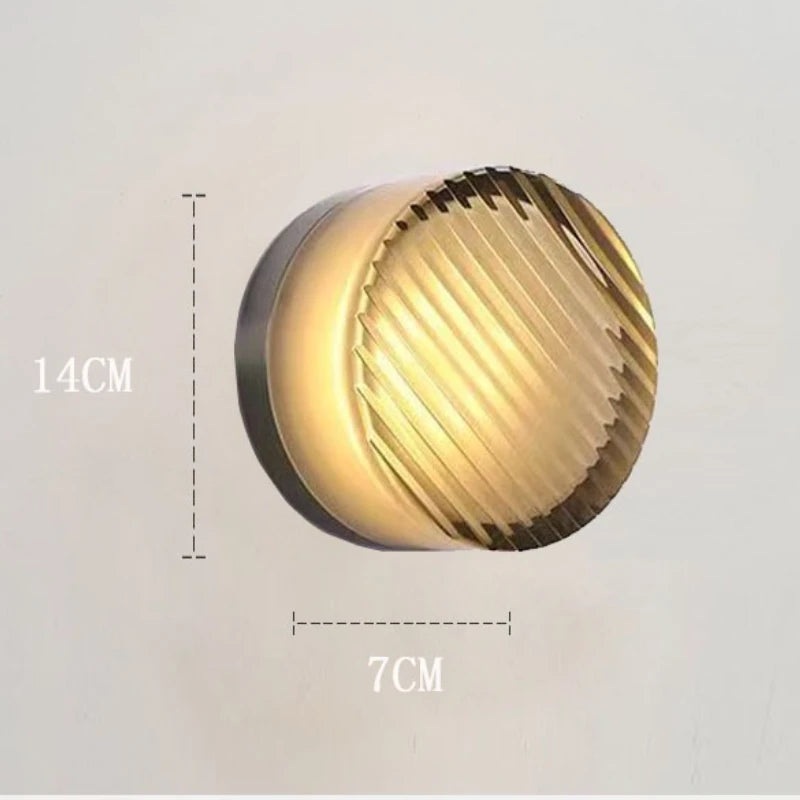 Modern Round 3-Color LED Wall Sconce