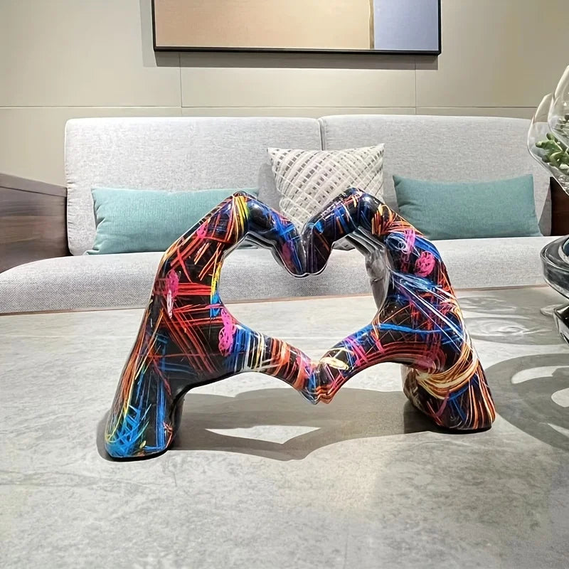 Colorful Love Gesture Sculpture