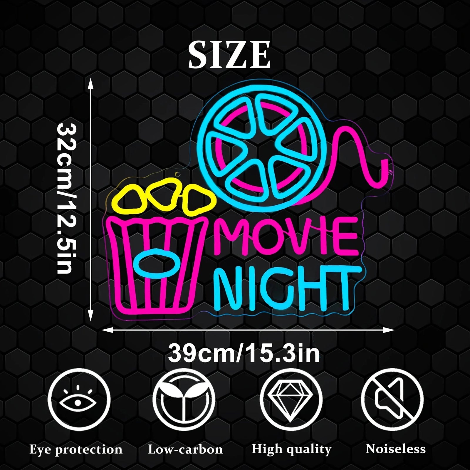 Movie Night Neon Sign