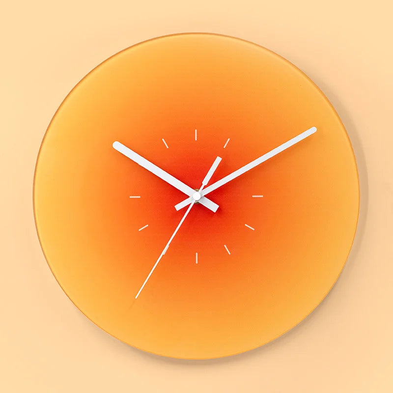 Sunset Gradient Glass Wall Clock