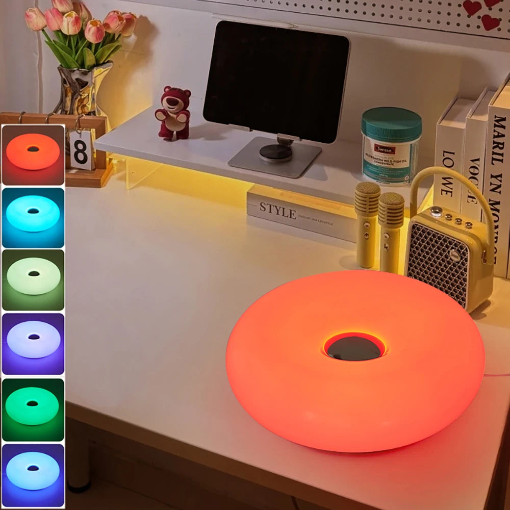 Modern Bauhaus Donut Touch & Remote Control Table Lamp