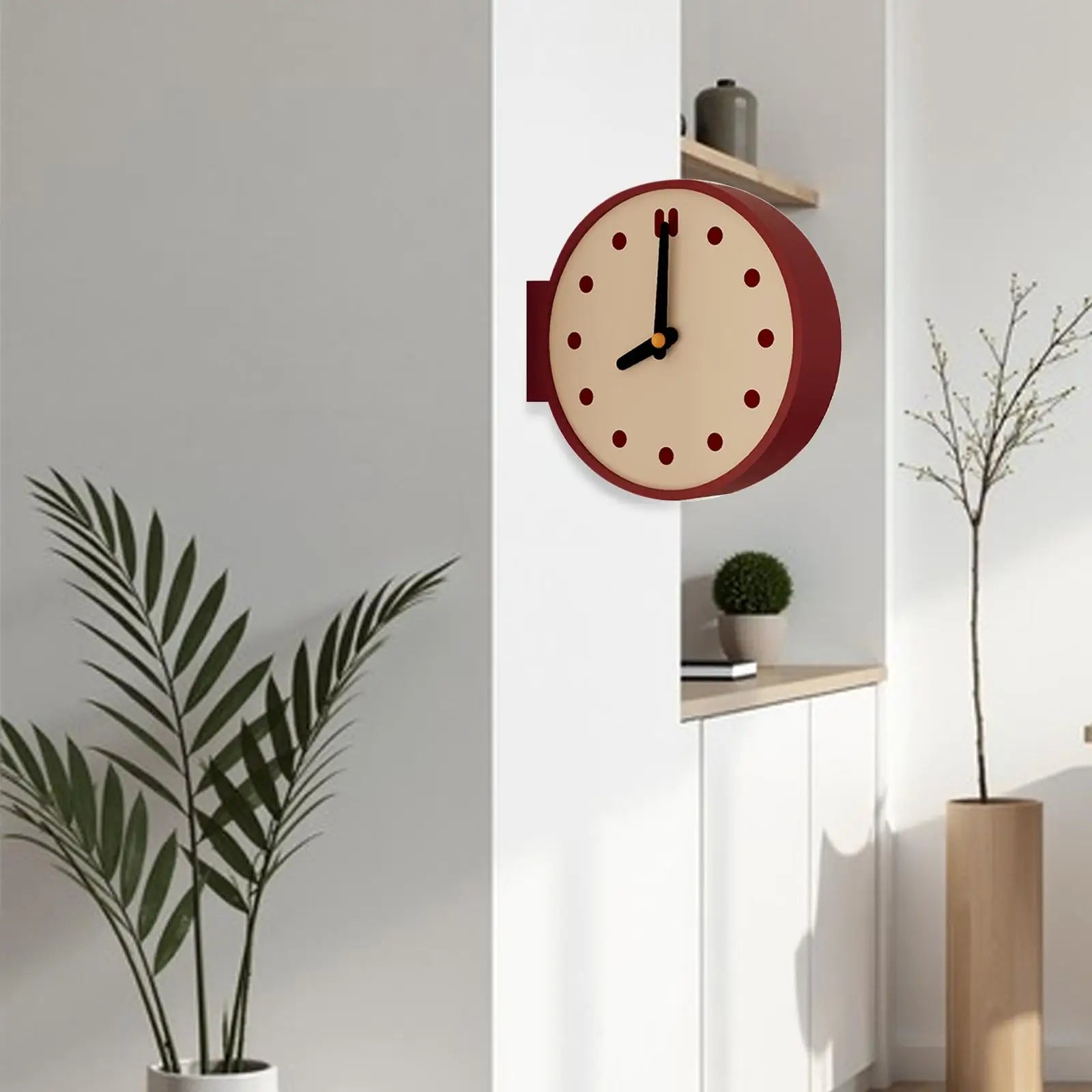 The Edge Clock | Minimalist Double-Sided Corner Clock