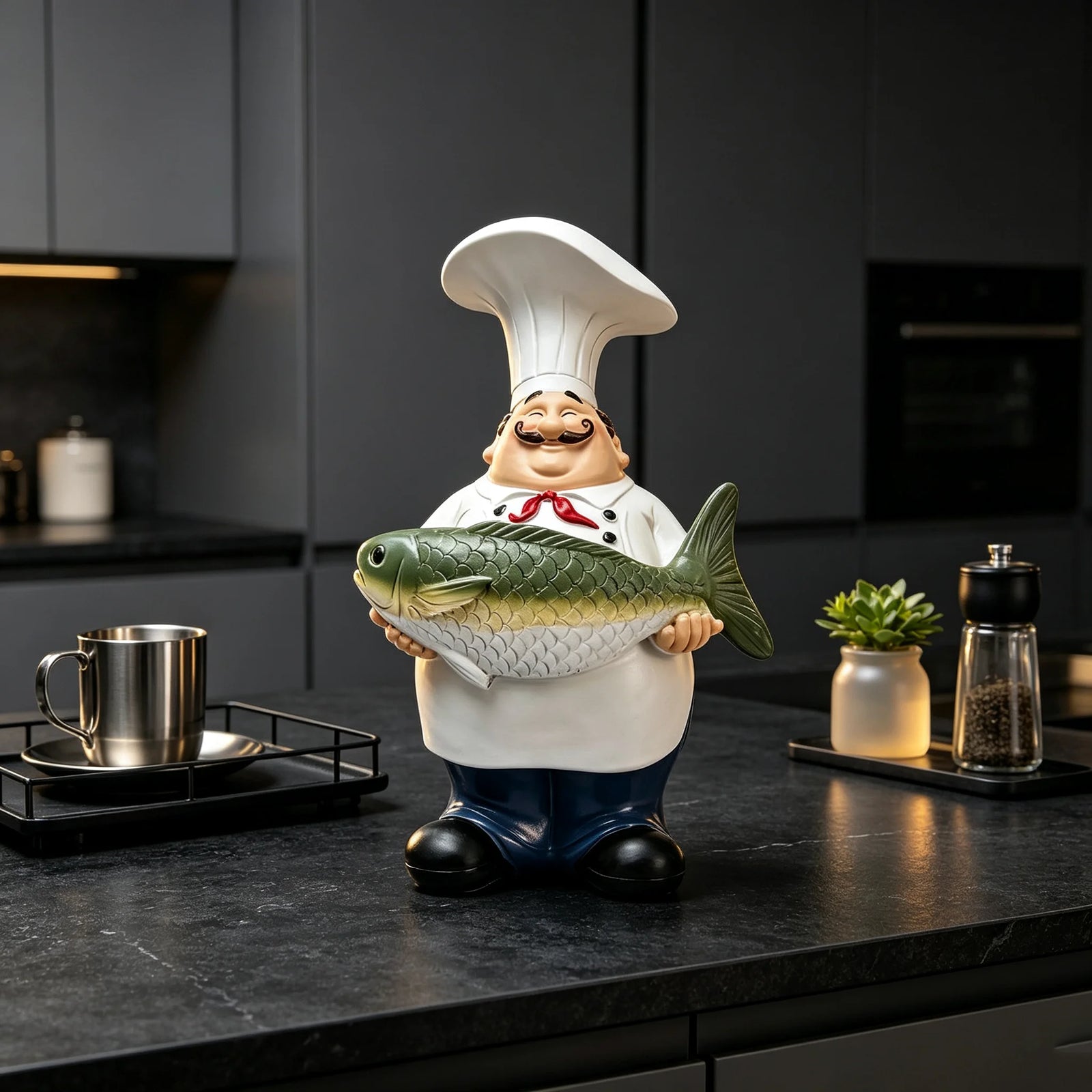 Hand-Painted Resin Chef Statue Decoration