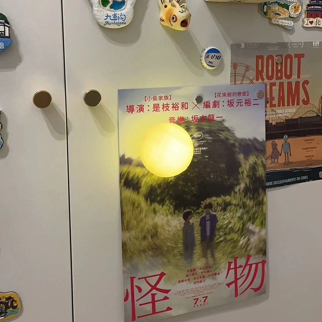 Moon Night Light Fridge Magnets