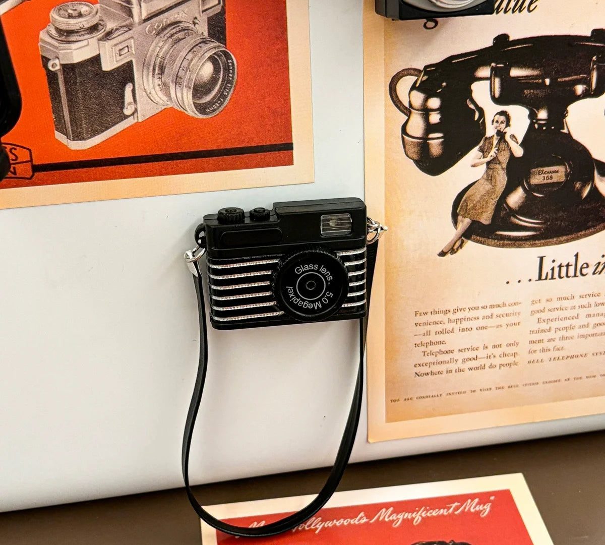 Miniature Camera & Lamp Light-Up Fridge Magnets