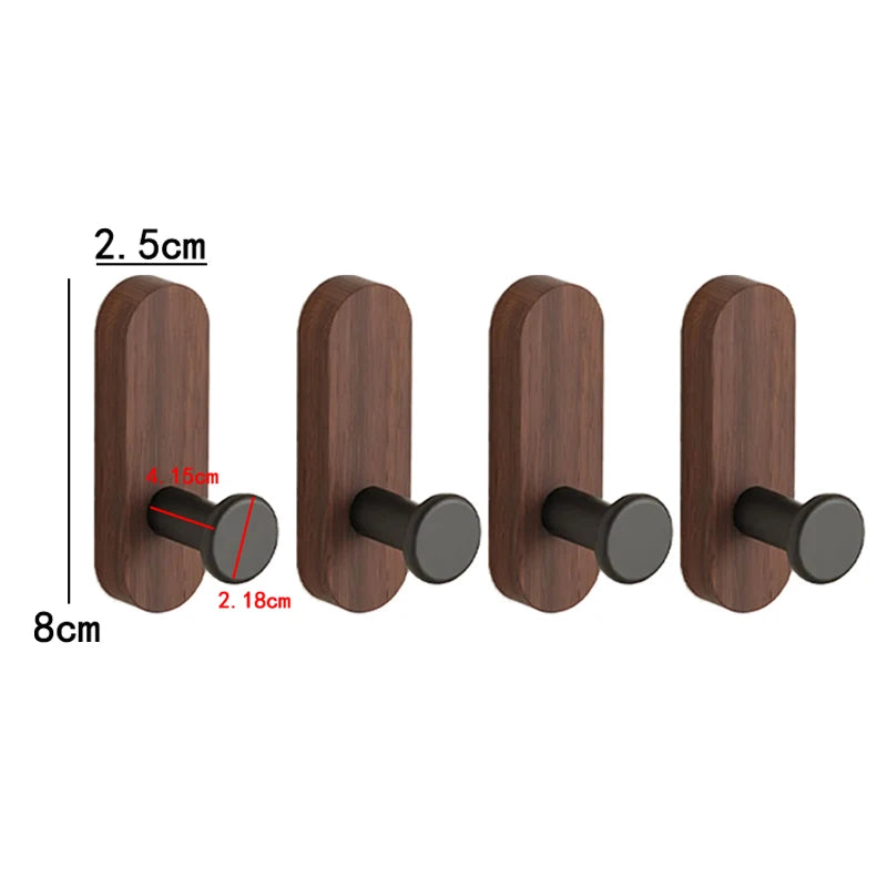 Solid Wood Wall Hooks & Cabinet Handles