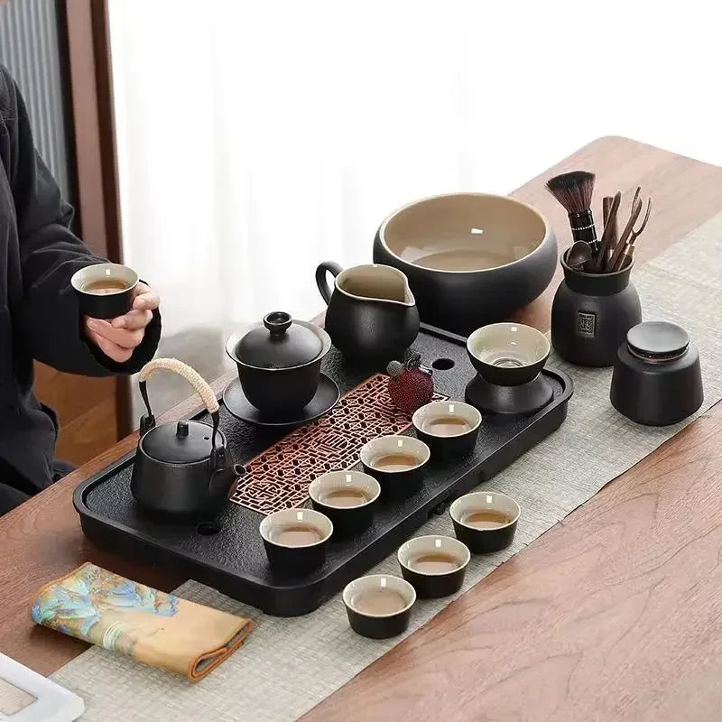 Luxury Chinese Tea Tray with Drainage