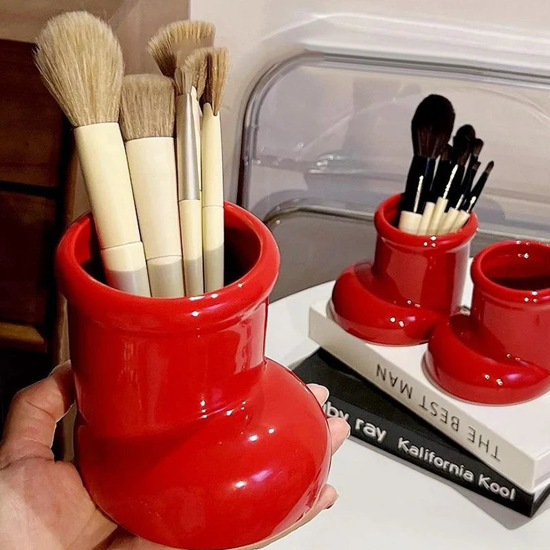 Red Boot Pen Holder & Desk Organizer