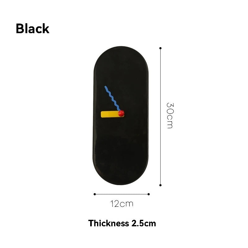 Nordic Dopamine Minimalist Oval Wall Clock | Silent Battery-Powered Home Decor