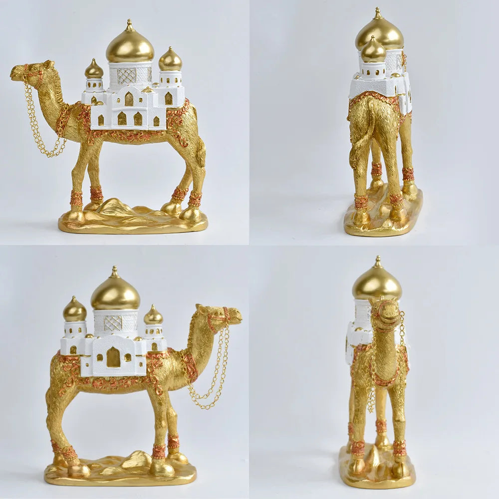 Decorative Camel Figurine with Dome Palace