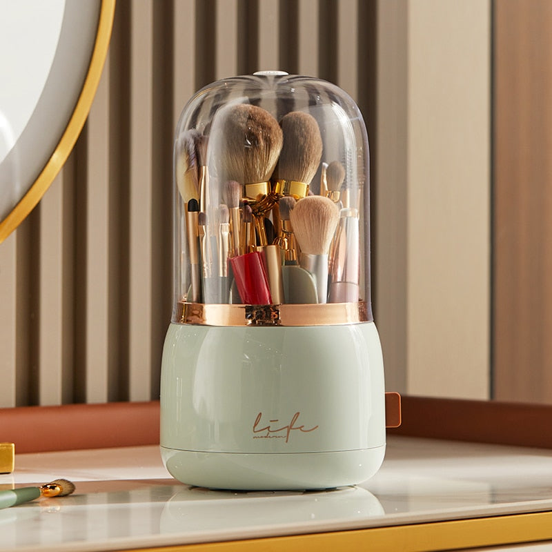 Rotating Makeup Brush Storage Organizer