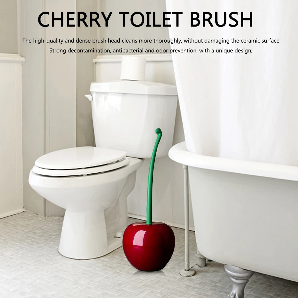 Cherry Shaped Toilet Brush Set