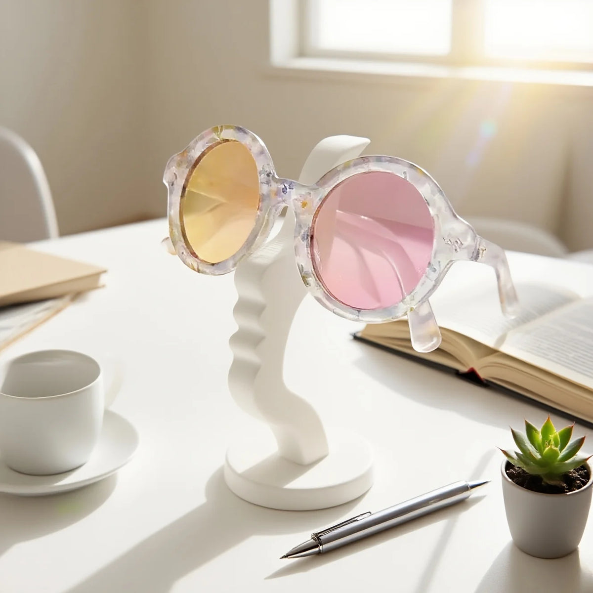 Creative Side Face Shaped Eyeglass Holder Stand