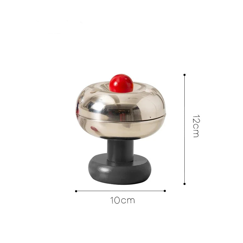 Postmodern Stainless Steel Ashtray with Lid