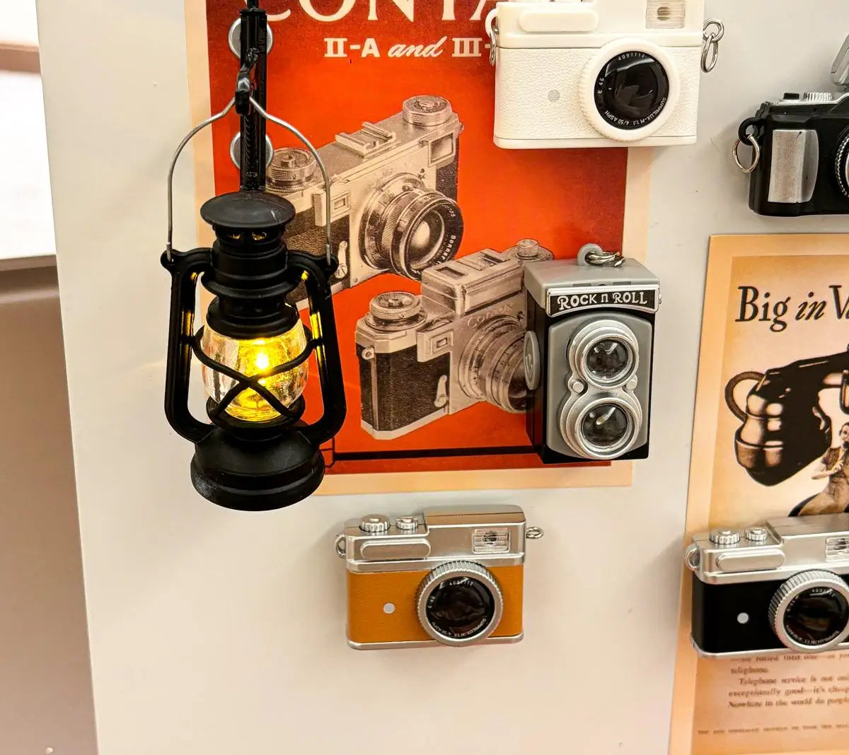 Miniature Camera & Lamp Light-Up Fridge Magnets