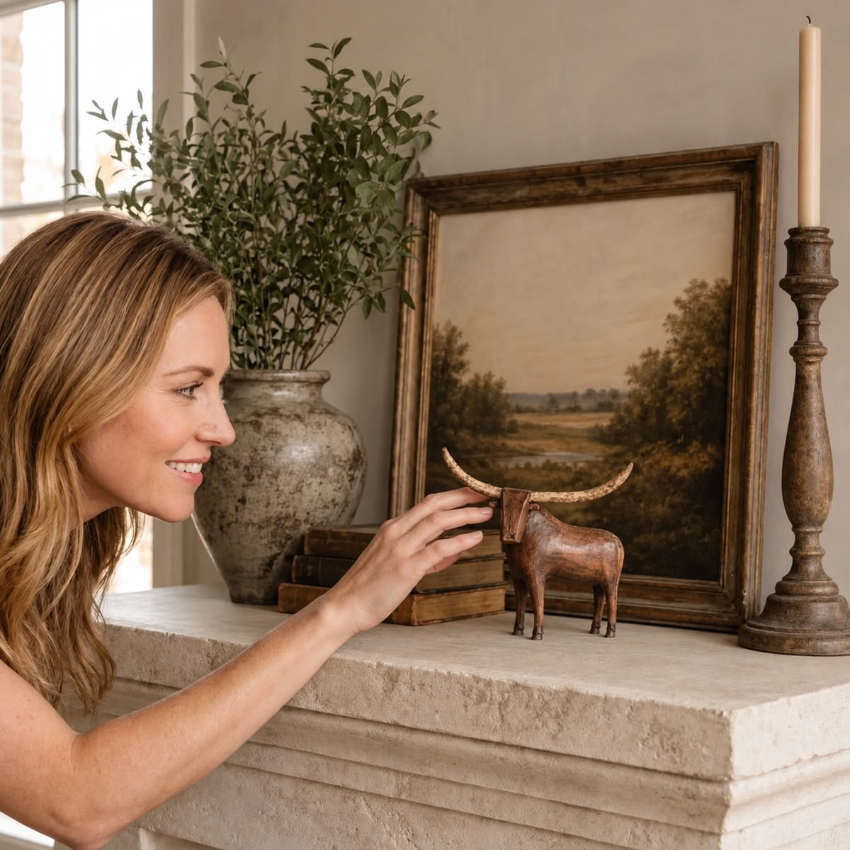 Rustic Western Animal Figurine – Cow or Sheep