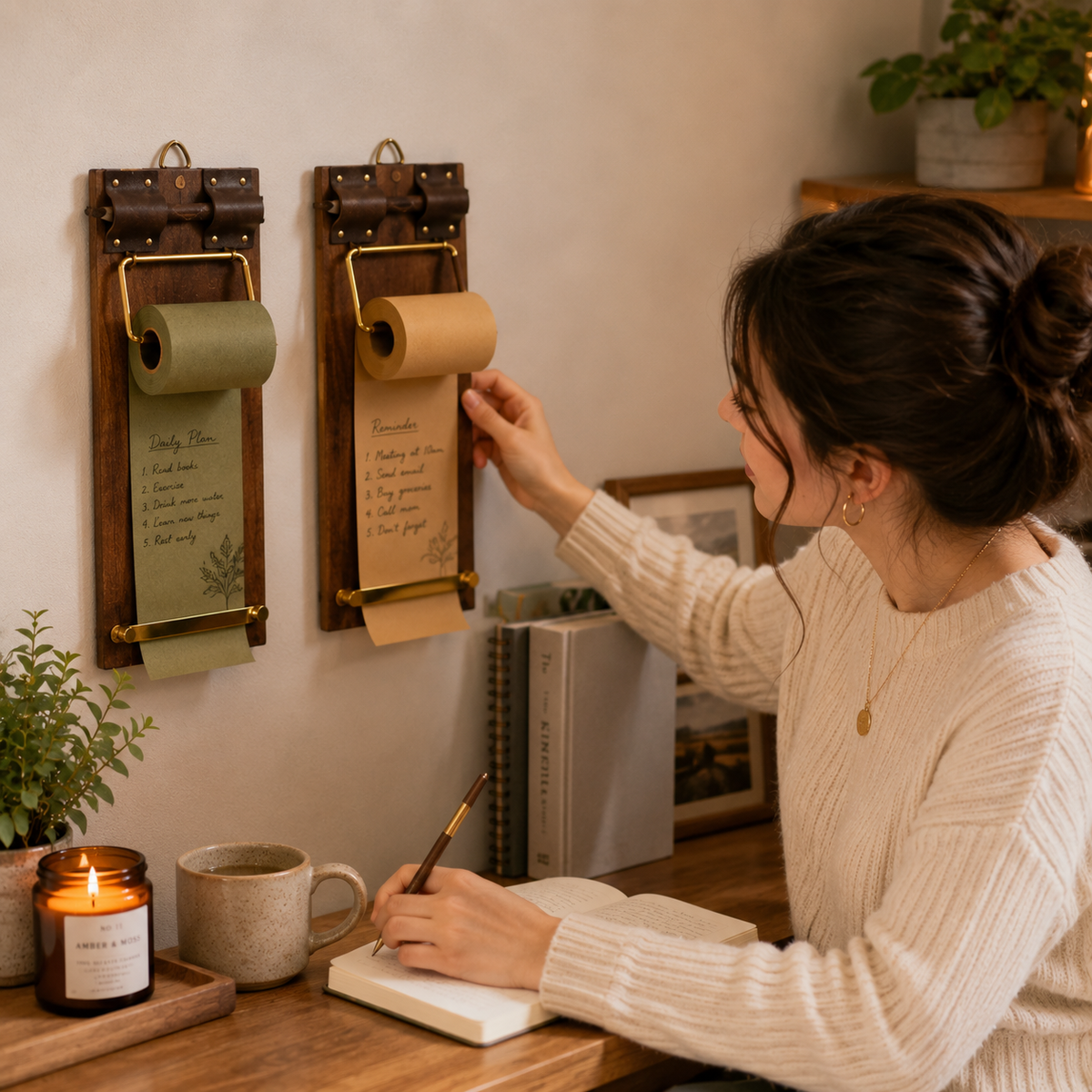 Hangable Retro Wooden Note Board